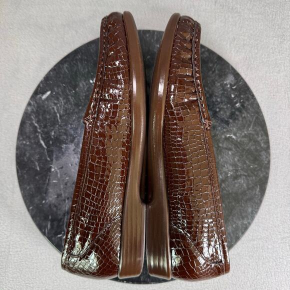 SAS Simplify Slip On Loafer Brown Croc Leather Upper Women’s Size 9M US - Picture 5 of 9